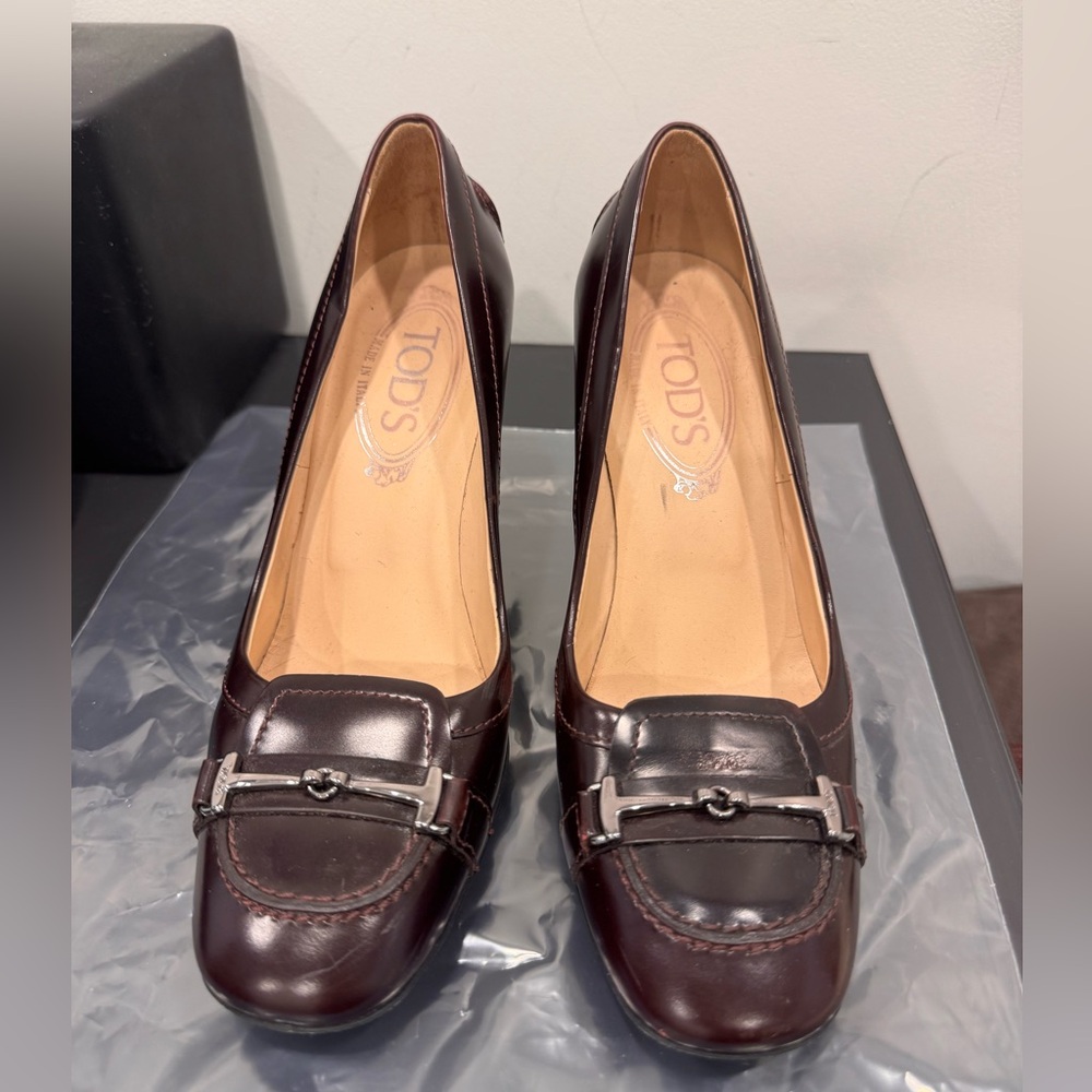 Tod's Women's Dark Brown Leather Heels